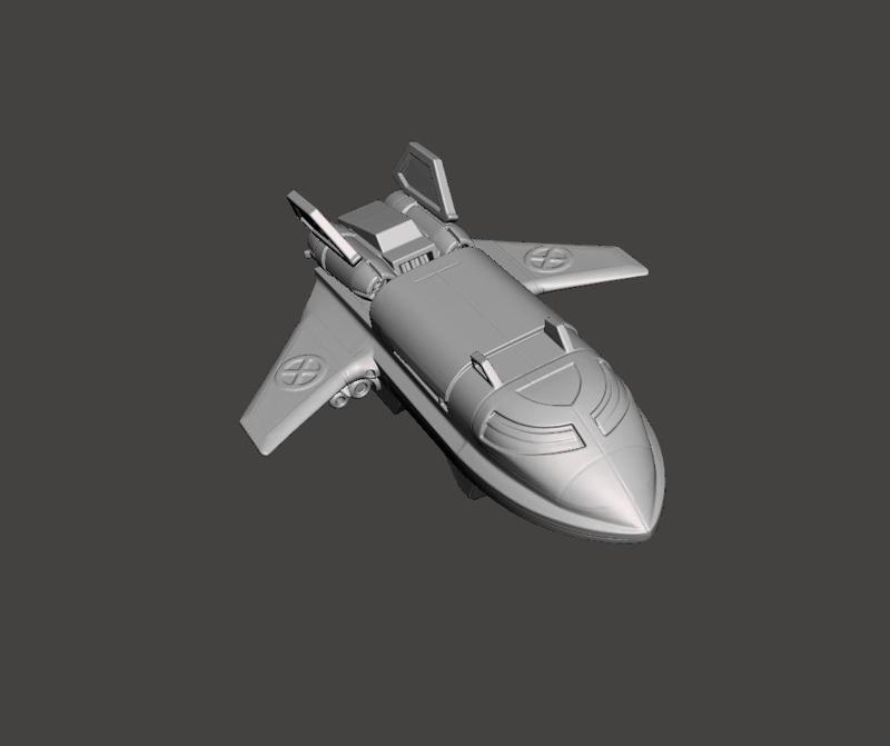 X-MEN XJET BLACKBIRD MINI RETRO FAN ART