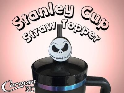 Jack Skellington Stanley Cup Straw Topper