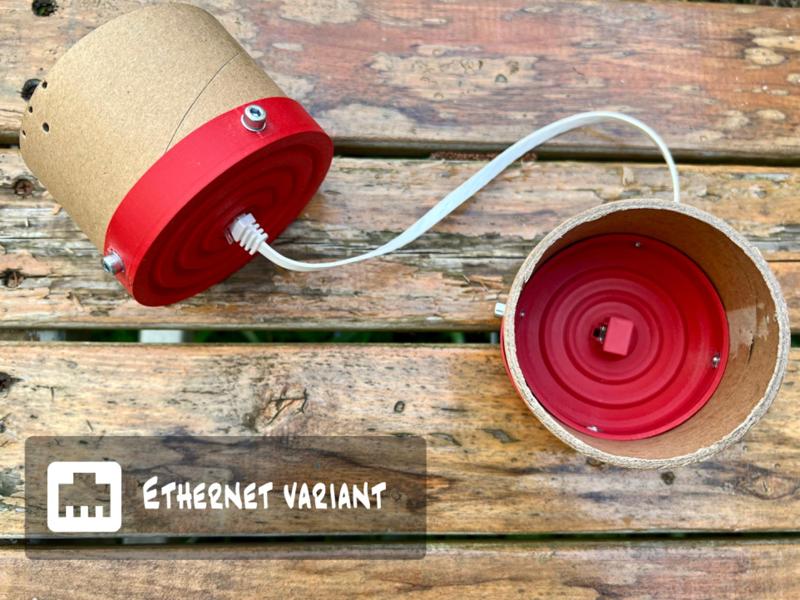 tin can phone with advanced membrane reusing spool