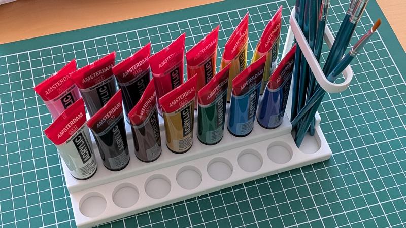 20ml Paint bottle and brush holder