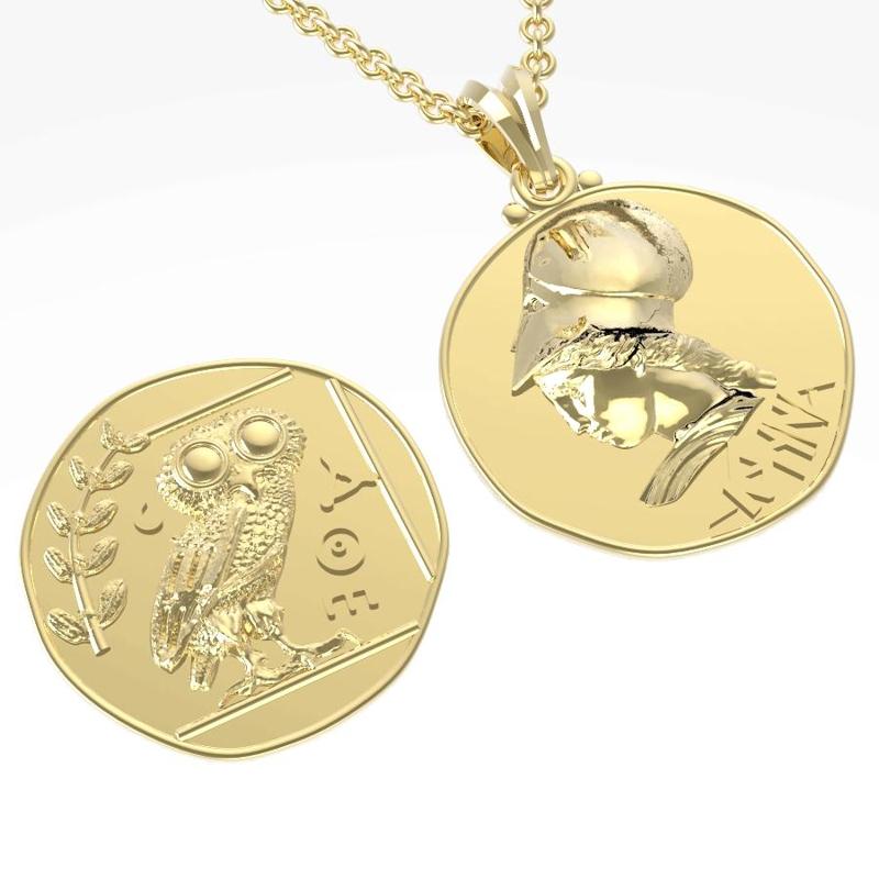 double sided pendant Athena two options