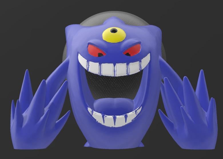 Suporte Alexa Echo Dot 4a e 5a Geração Mega Gengar Pokemon