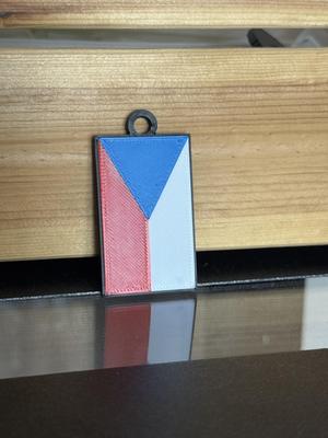 Czech Flag Keychain
