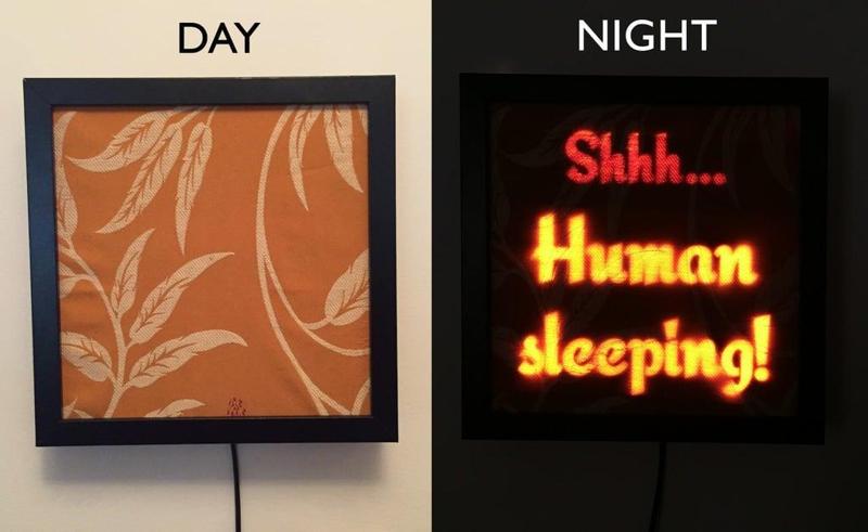 Shhh Human Sleeping - Laser Cut Sign
