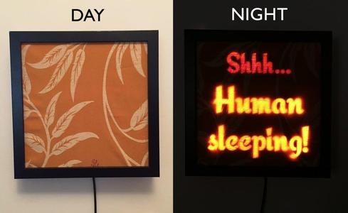 Shhh Human Sleeping - Laser Cut Sign