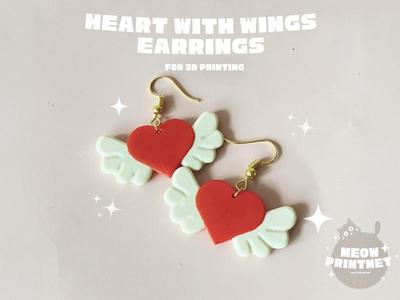 Heart with Wings Earrings