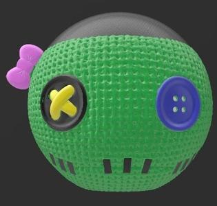 Suporte Alexa Echo Dot 4a e 5a Geração Xepa Boneca Lillo e Stitch Textura Crochet