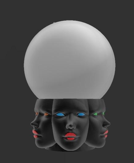 2 em 1 Porta Joias e Suporte Alexa Echo Dot 4a e 5a Geração Girl Faces