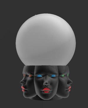 2 em 1 Porta Joias e Suporte Alexa Echo Dot 4a e 5a Geração Girl Faces