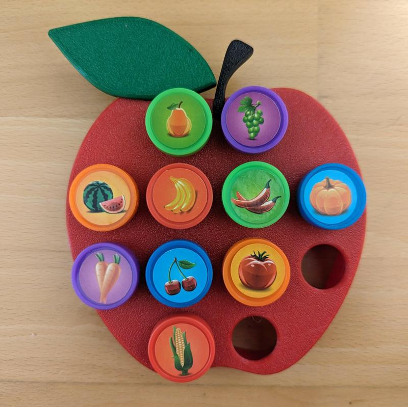 Apple stamp stand for 12 self-inking stamps