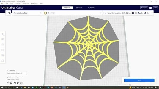 2D Silhouette/Stencil Spiderweb