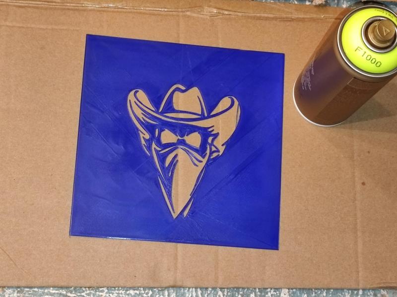 Cowboy stencil