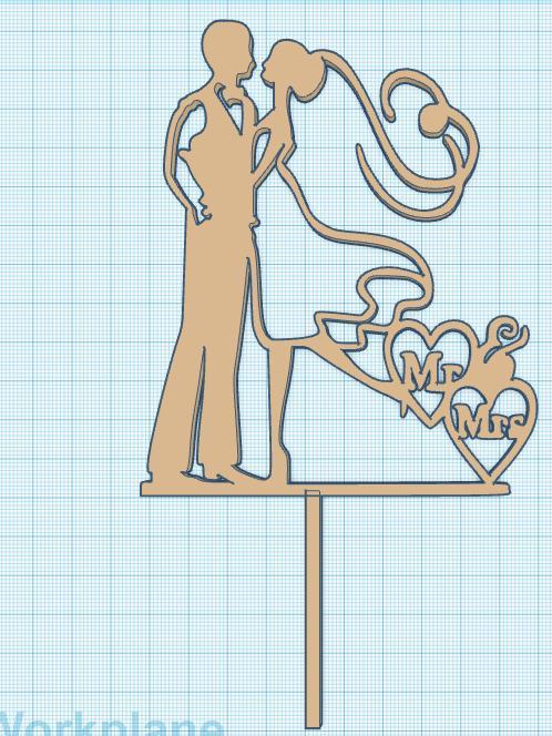 Couple Cake Topper - Mr. And Mrs.