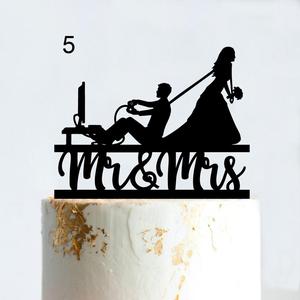 Cake Topper Adorno Torta - Boda Casamiento Gamer -  MR MRS