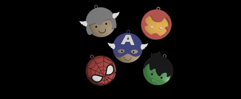 Marvel Superheroes Keychain Pack