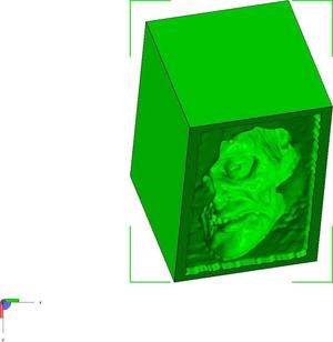 Zombie Clive Skull - Low Melt Metal Mold - Lost PLA (head)