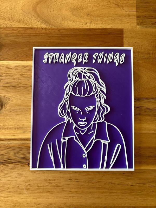 line art millie "stranger things" frame