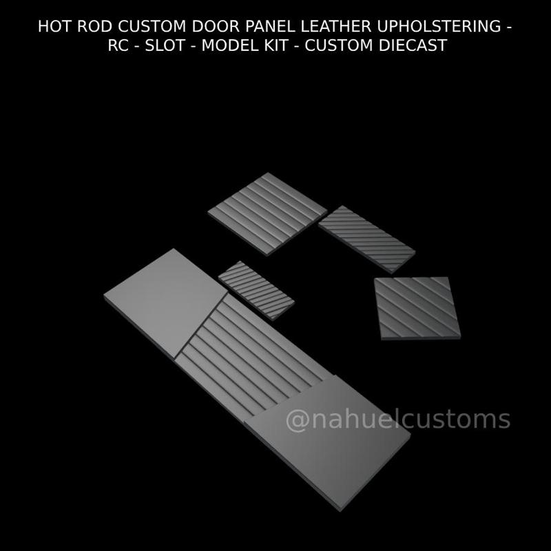 HOT ROD CUSTOM DOOR PANEL LEATHER UPHOLSTERING - RC - SLOT - MODEL KIT - CUSTOM DIECAST