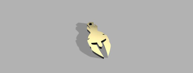 Spartan helmet Key ring