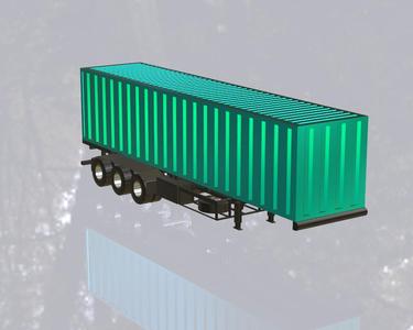 Container semi-trailer for R/C 1:14