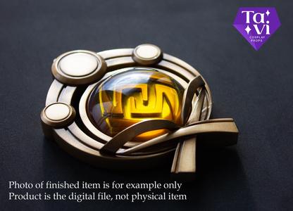 Inazuma geo vision genshin impact 3d print cosplay stl files