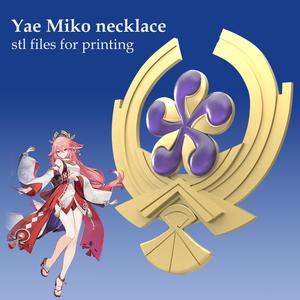 Yae Miko necklace chestpiece genshin cosplay stl files for printing