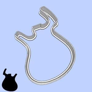 Music cookie cutters - guitar body shapes - Parker Fly (style 1)