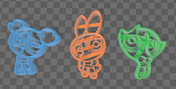 Chicas super poderosas x 3 - cookie cutters / The Powerpuff Girls