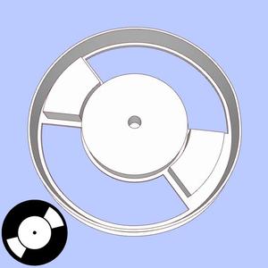 Music cookie cutters - 7" vinyl record (style 2)