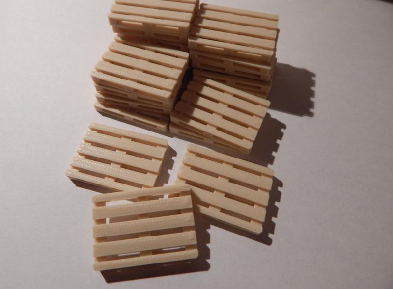 1:32 scale 1 Euro pallets BW workshop e.g. for Märklin KM1 layouts