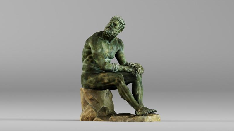 001648 Seated Ancient Greek Boxer