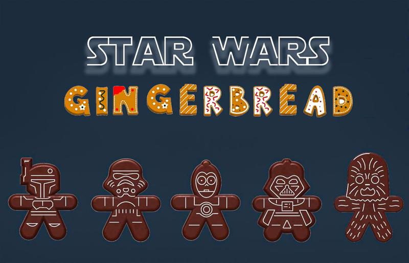 Star Wars Gingerbread Figures (2x Versions with Bracket/without Bracket)