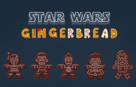 Star Wars Gingerbread Figures (2x Versions with Bracket/without Bracket)