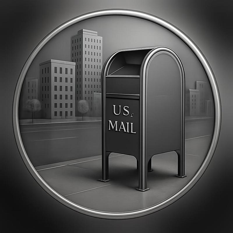 Classic US MAIL box coin token wall art