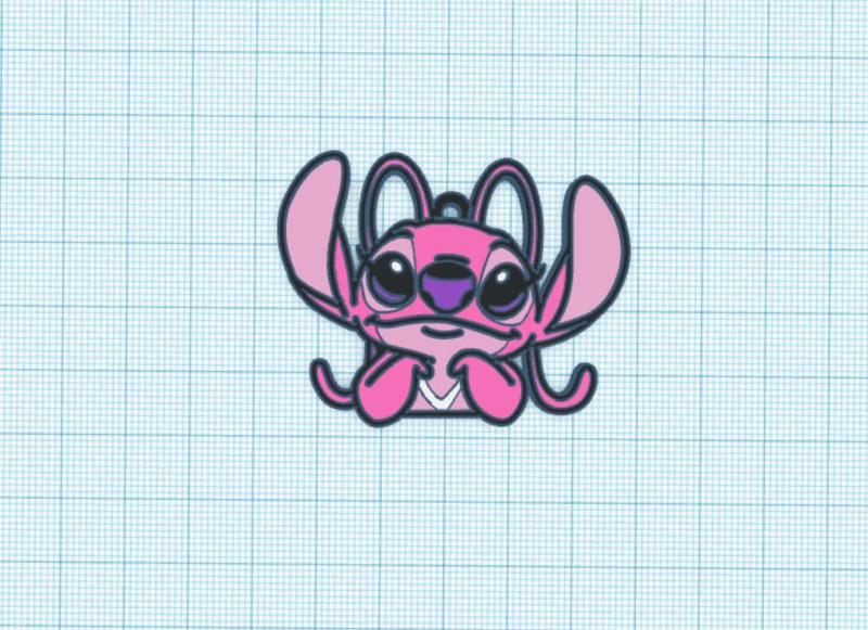 Angel Stitch keychain for cape