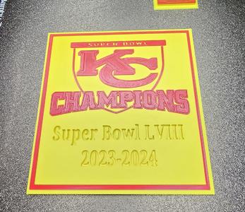 Kansas City Chiefs Super Bowl 58 Champions Plaque 2023-2024
