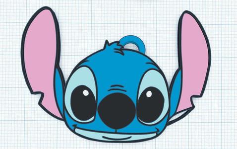 Color stitch keychain