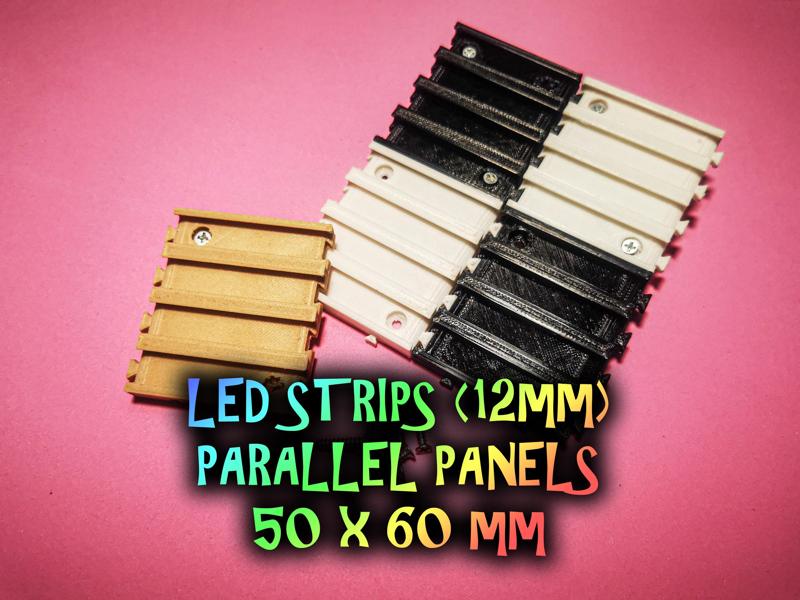 PARALLEL PANELS FOR LED STRIPS (50x60mm) 12mm