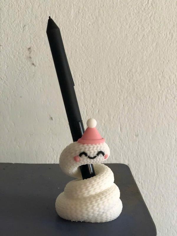 Cute Snake Pen Holder Knitted Crochet