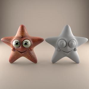 Fun Smiling Starfish Desk decor Paperweight STL