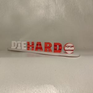 Live Free - Die Hard: 3D print file, lettering, double readable optical illusion, funny decoration, gift idea