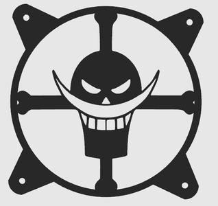 FAN COVER whitebeard flag one piece CUBIERTA DE VENTILADOR FAN GRILL 120MM