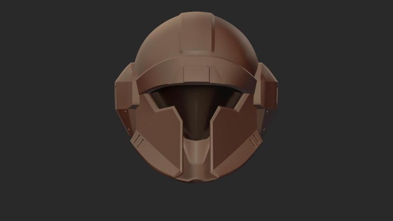 Futuristic Sci-Fi Physician Helmet STL Printable 3D