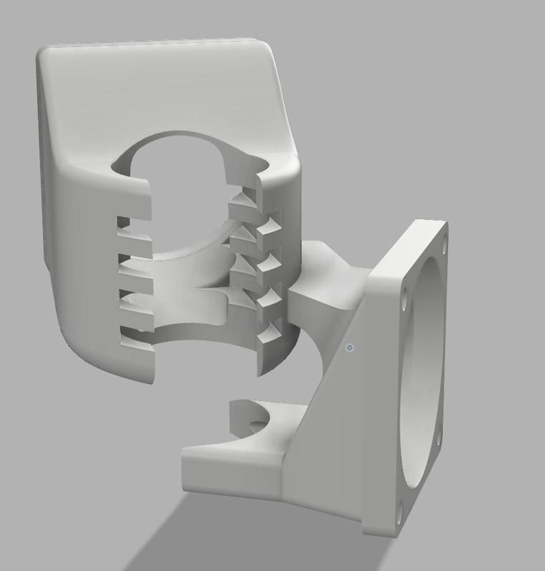 Folgertech Kossel 2020 Fan Shroud w optional PLA Fan duct