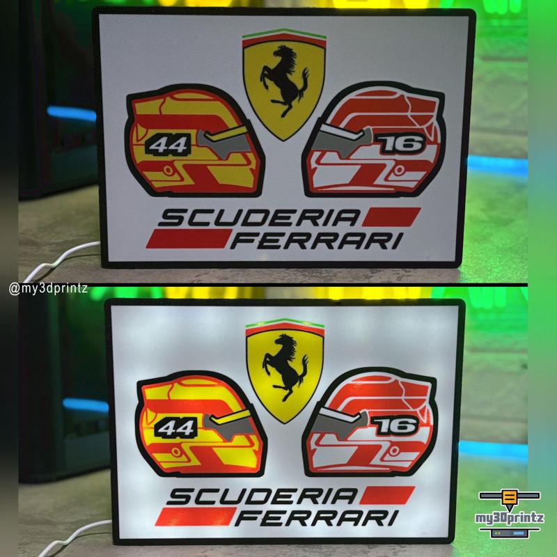 LIGHTBOX SCUDERIA FERRARI FORMULA 1 HAMILTON & LECLERC