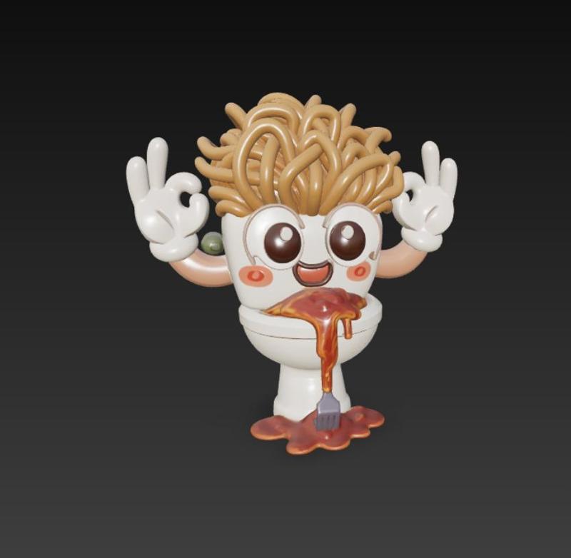 Spaghetti Tualetti estilo Anime