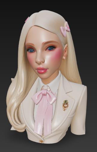 doll, doll head, mannequin, face, human face, anime, hairstyle, decoration, bust, chain, beautiful hairstyle, face for makeup.