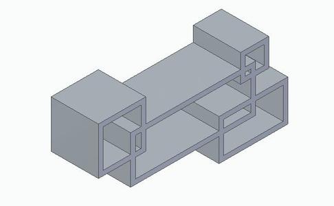 Mid Century Modern Miniature Dollhouse Shelf MCM