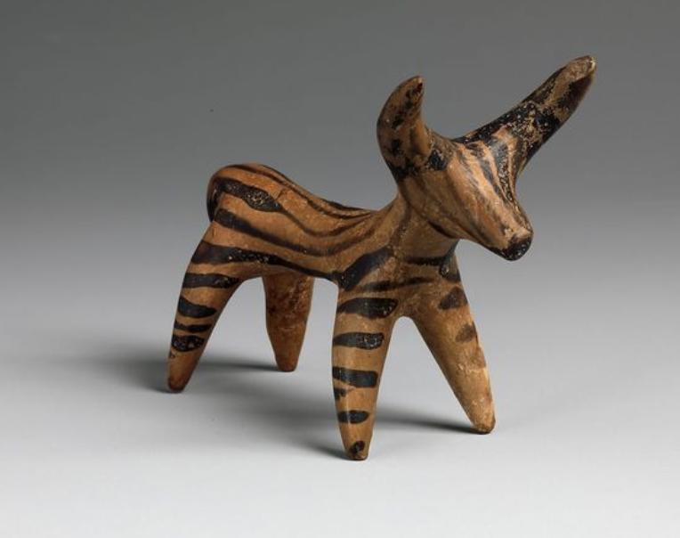 Roman children's toy; bull figurine