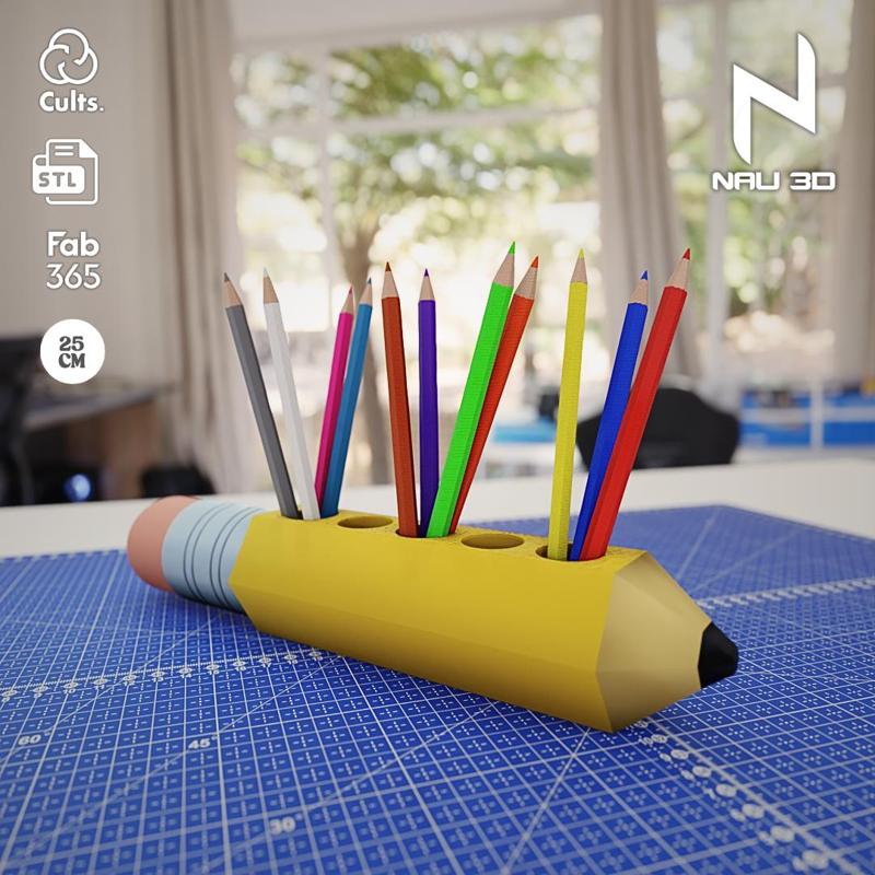 Pencil-Shaped Pencil Holder / MULTIPARTS / NO AMS